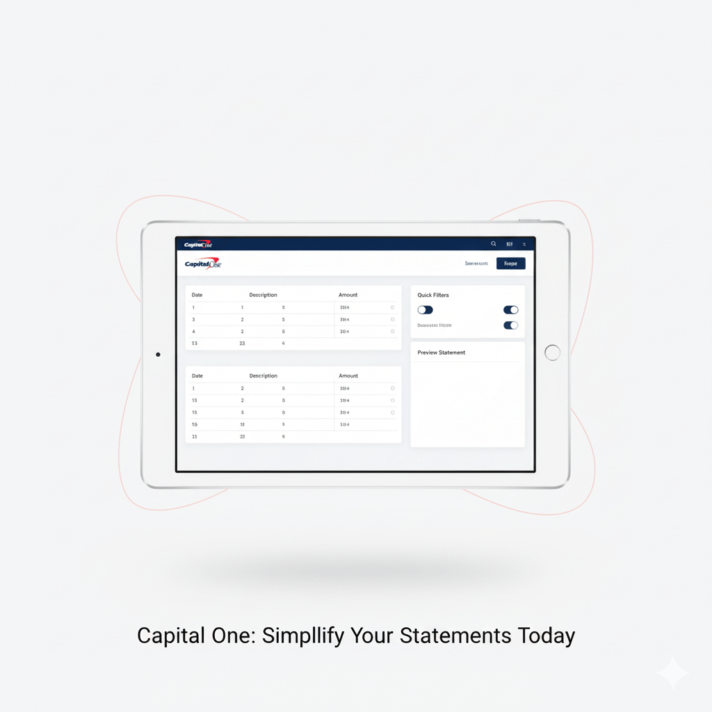 Capital One Bank Statement Generator Online