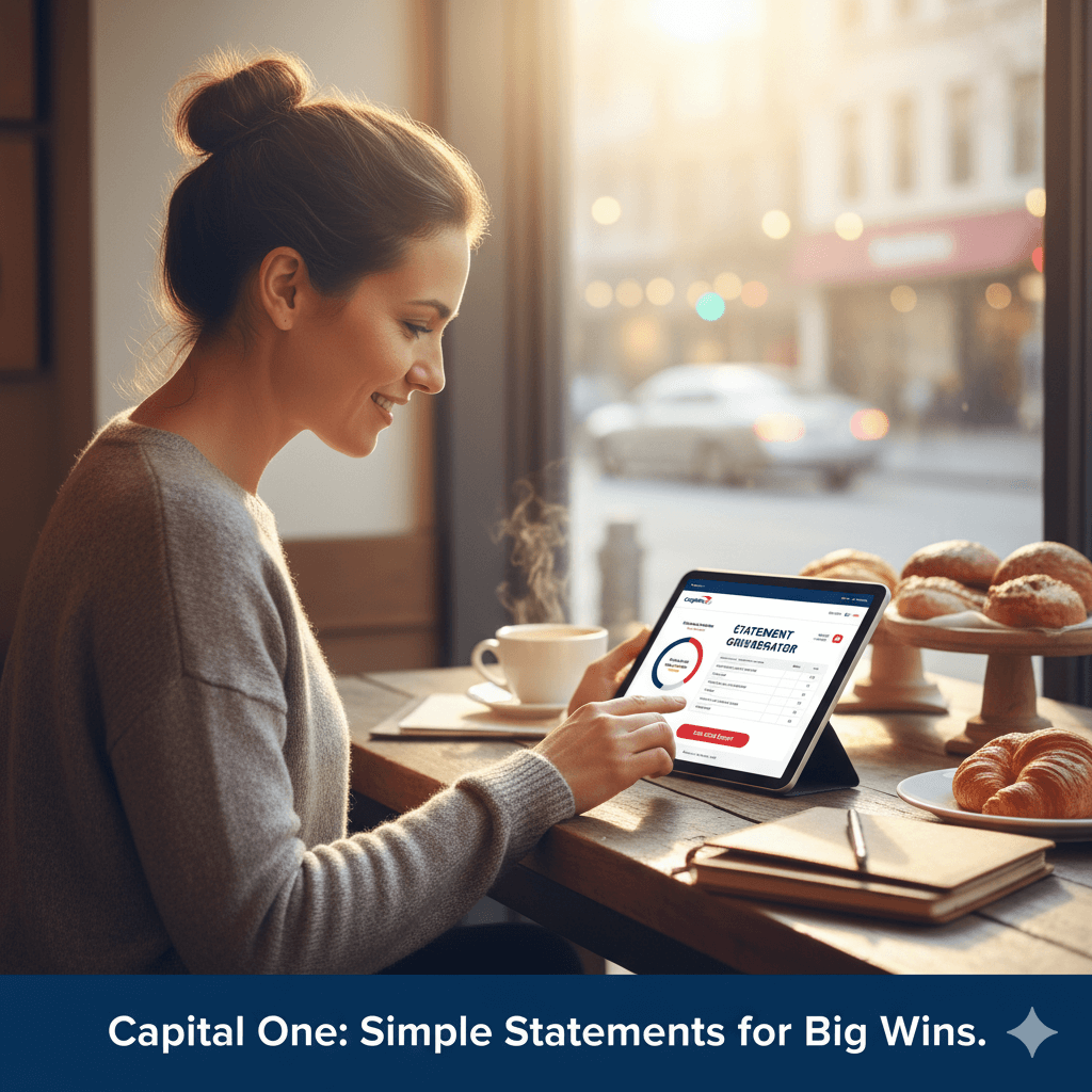 Capital One Bank Statement pdf free download