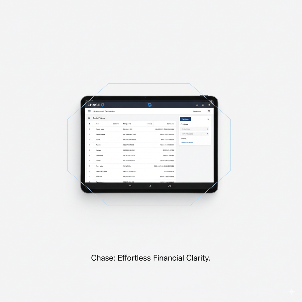 Chase bank statement generator with account number