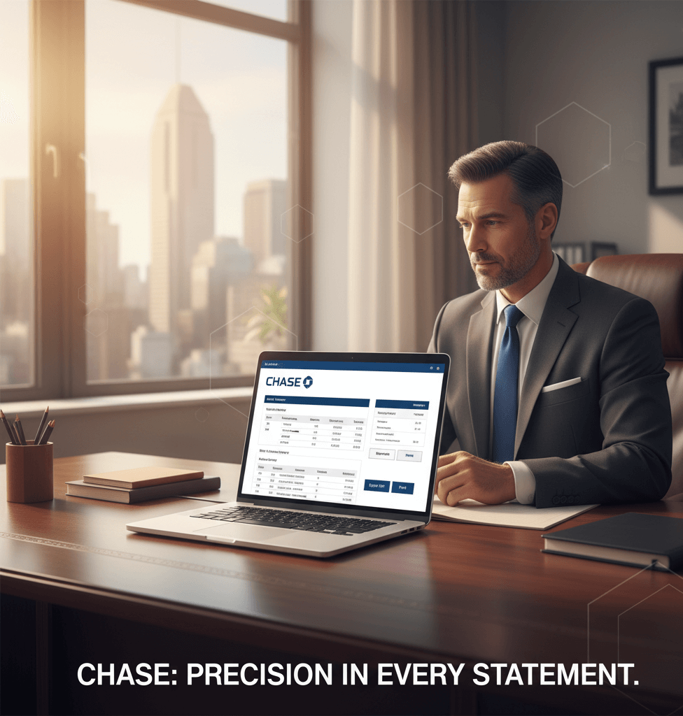 Editable Chase bank statement PDF