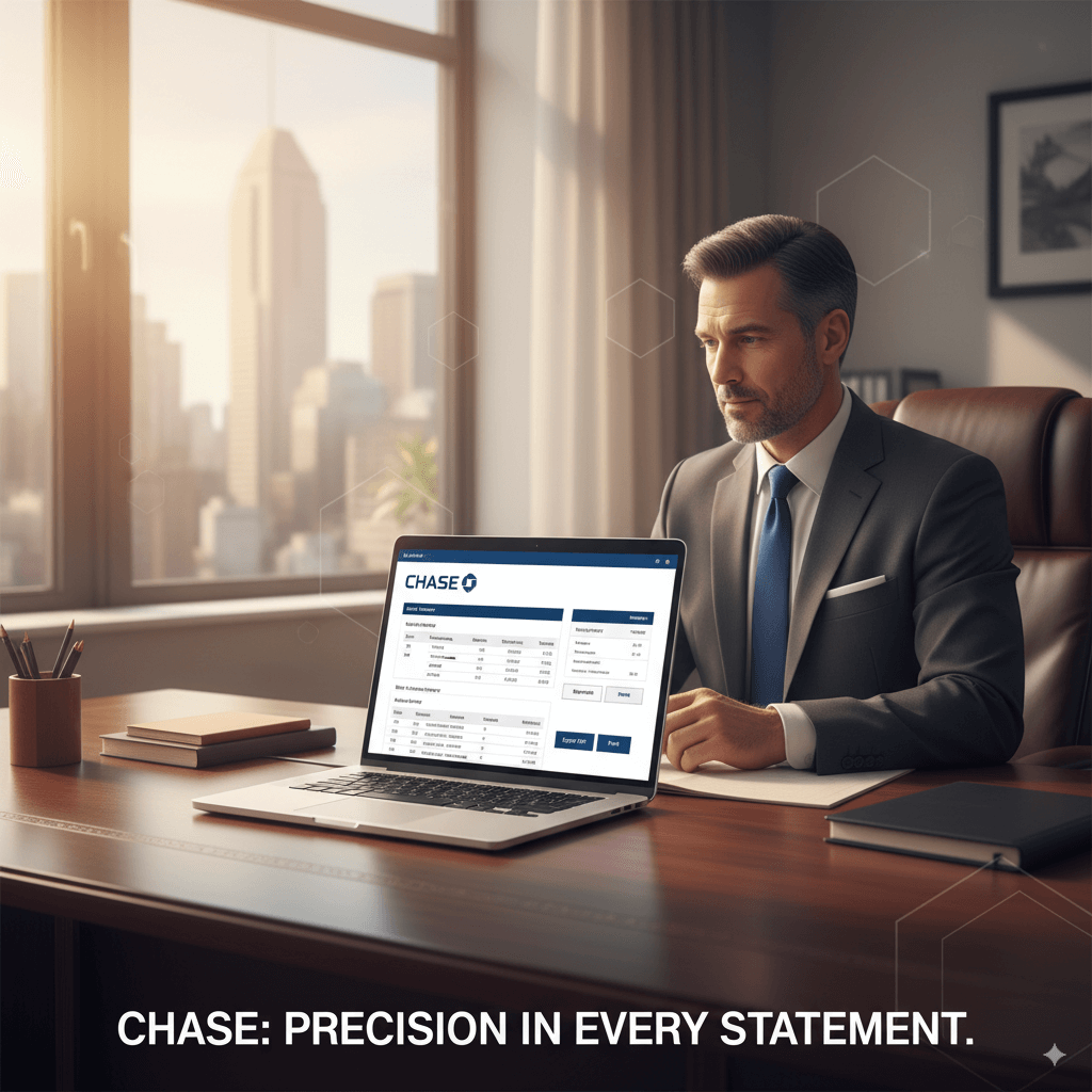Editable Chase bank statement PDF