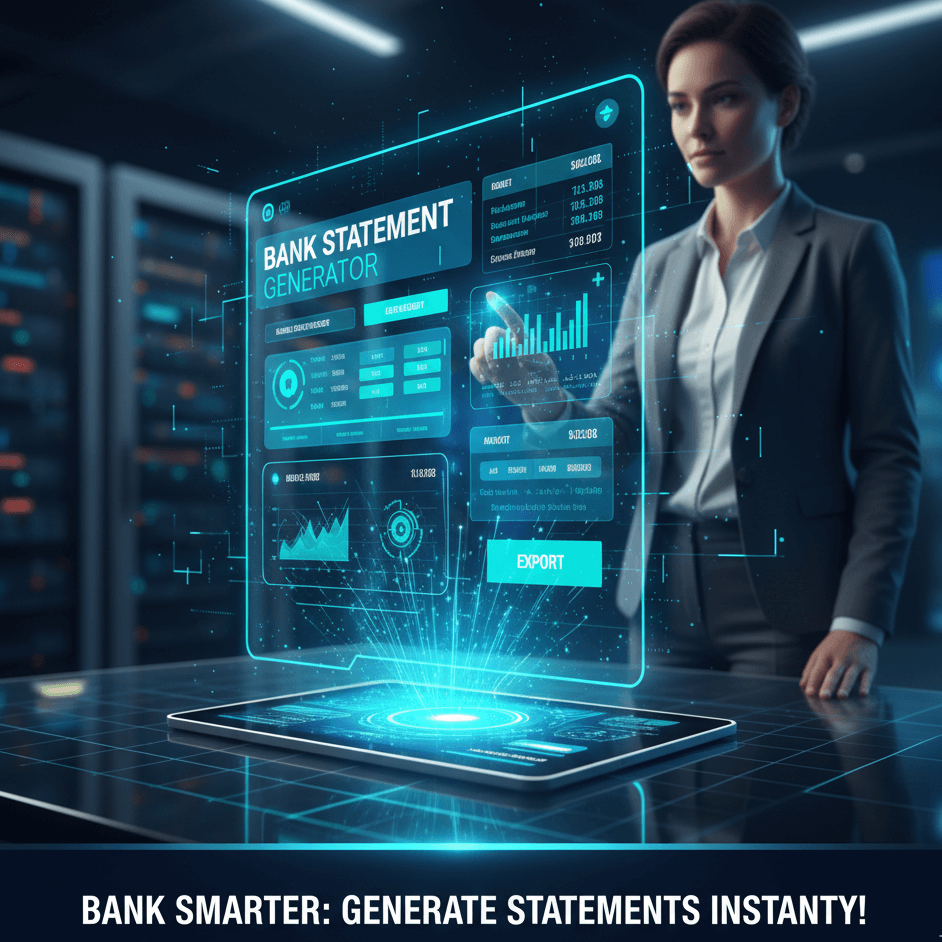 3 month bank statement generator