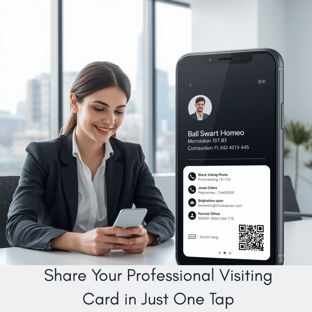 visiting card with qr code