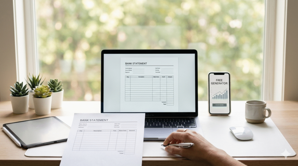 free business bank statement generator 