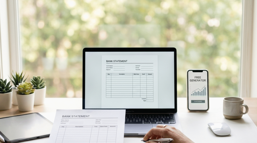free business bank statement generator