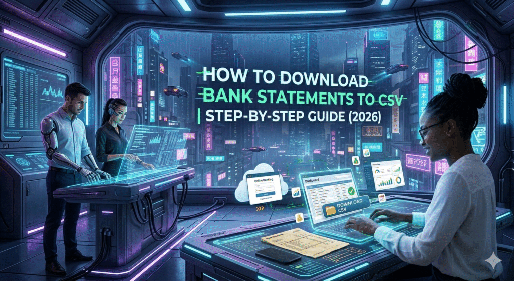 how to download bank statement as a csv
