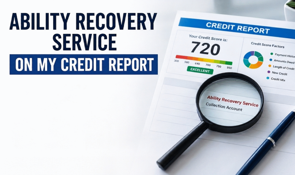 ability recovery service on my credit report